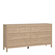 Madrid Double Dresser 4+4 Drawers – Hickory Oak – image 1