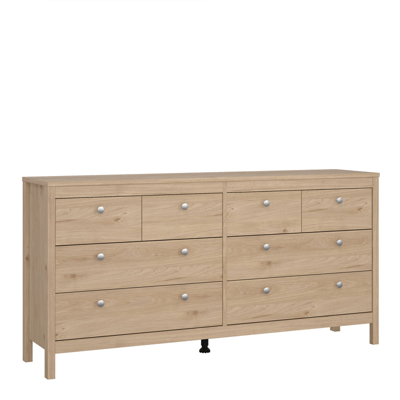 Madrid Double Dresser 4+4 Drawers – Hickory Oak – image 1