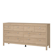 Madrid Double Dresser 4+4 Drawers – Hickory Oak – image 3
