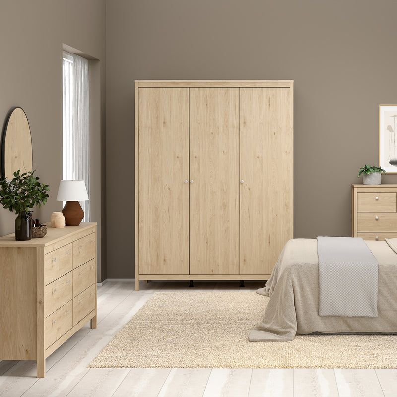 Madrid Double Dresser 4+4 Drawers – Hickory Oak – image 6