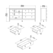 Madrid Double Dresser 4+4 Drawers – Cashmere – image 10