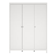 Madrid Wardrobe with 3 Doors in Jackson – White – image 2