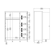 Madrid Wardrobe with 3 Doors in Jackson – Matt Black – image 11