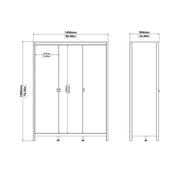 Madrid Wardrobe with 3 Doors in Jackson – Hickory Oak – image 11