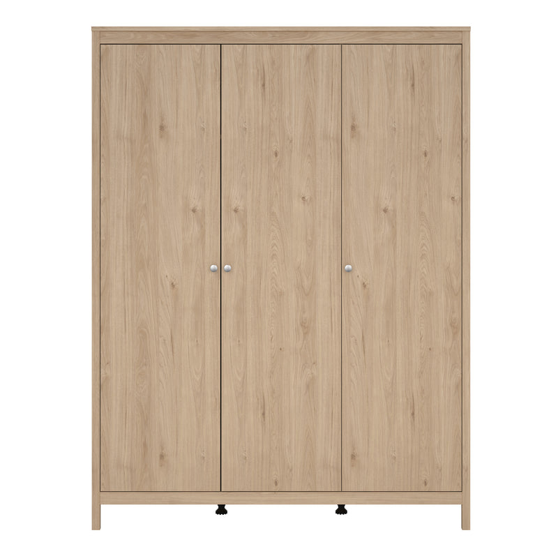 Madrid Wardrobe with 3 Doors in Jackson – Hickory Oak – image 2