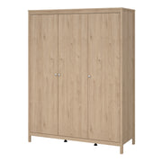 Madrid Wardrobe with 3 Doors in Jackson – Hickory Oak – image 3