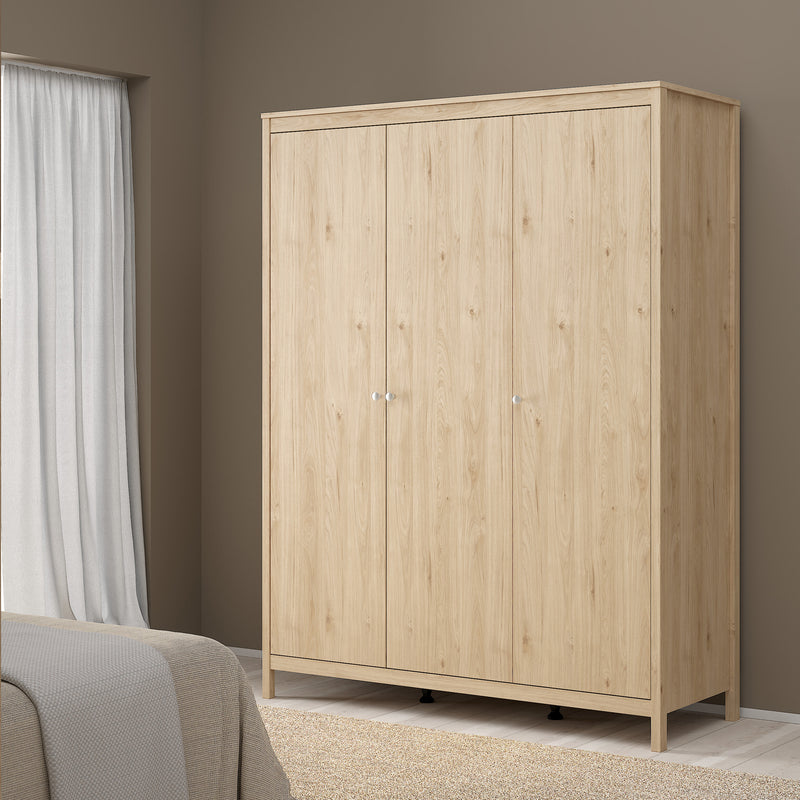 Madrid Wardrobe with 3 Doors in Jackson – Hickory Oak – image 7