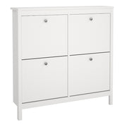 Madrid Shoe Cabinet 4 Flip Down Doors – White – image 1