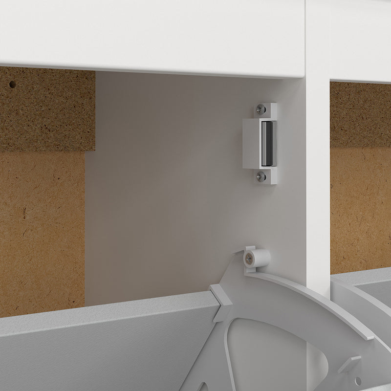 Madrid Shoe Cabinet 4 Flip Down Doors – White – image 11