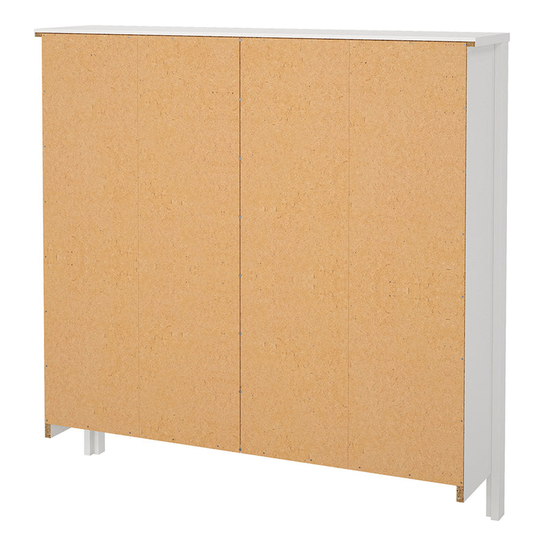 Madrid Shoe Cabinet 4 Flip Down Doors – White – image 4
