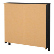 Madrid Shoe Cabinet 4 Flip Down Doors – Matt Black – image 4