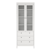 Madrid China Cabinet 2 Doors with + 3 Drawers in Jackson – White – image 2