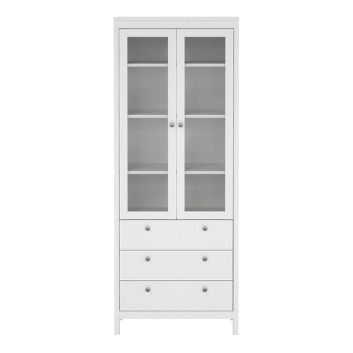 Madrid China Cabinet 2 Doors with + 3 Drawers in Jackson – White – image 2