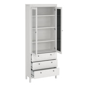 Madrid China Cabinet 2 Doors with + 3 Drawers in Jackson – White – image 5