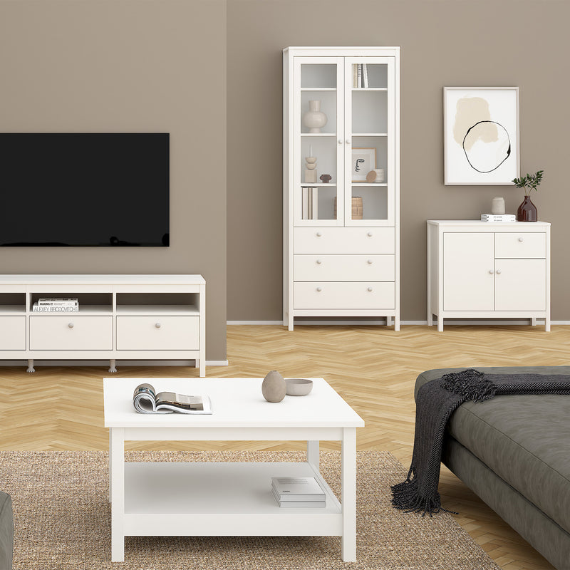 Madrid China Cabinet 2 Doors with + 3 Drawers in Jackson – White – image 6