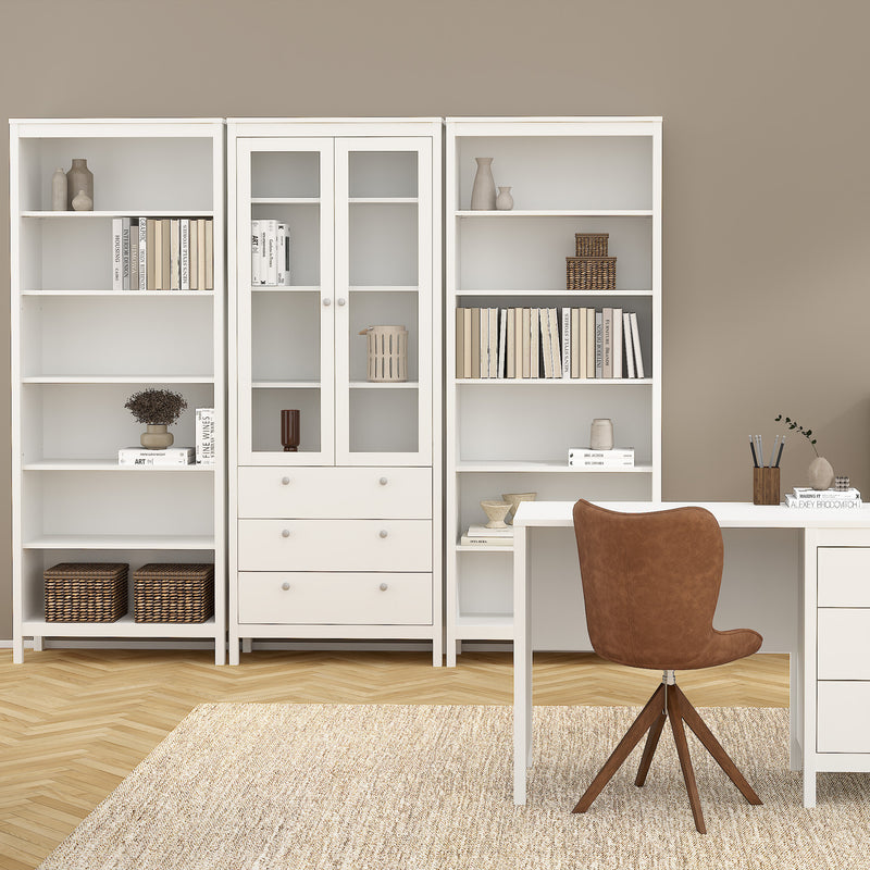 Madrid China Cabinet 2 Doors with + 3 Drawers in Jackson – White – image 7