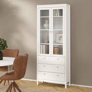 Madrid China Cabinet 2 Doors with + 3 Drawers in Jackson – White – image 8