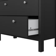 Madrid China Cabinet 2 Doors with + 3 Drawers in Jackson – Matt Black – image 10