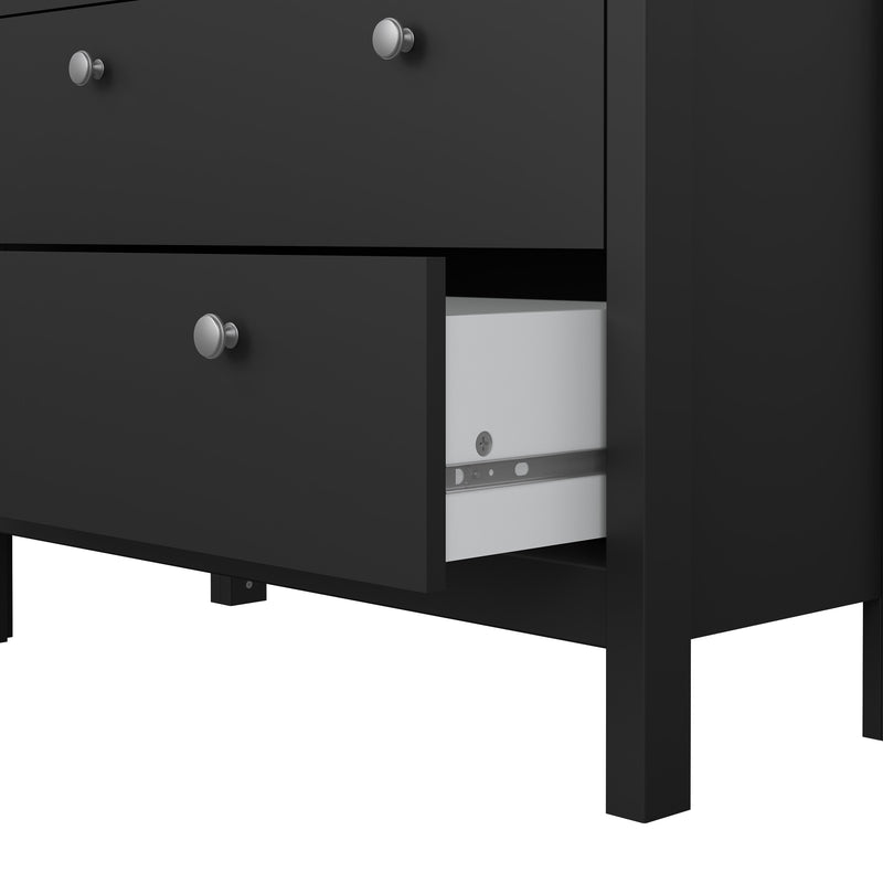 Madrid China Cabinet 2 Doors with + 3 Drawers in Jackson – Matt Black – image 10