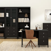 Madrid China Cabinet 2 Doors with + 3 Drawers in Jackson – Matt Black – image 7