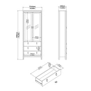 Madrid China Cabinet 2 Doors with + 3 Drawers in Jackson – Hickory Oak – image 11