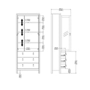 Madrid China Cabinet 2 Doors with + 3 Drawers in Jackson – Hickory Oak – image 12