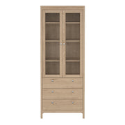 Madrid China Cabinet 2 Doors with + 3 Drawers in Jackson – Hickory Oak – image 2