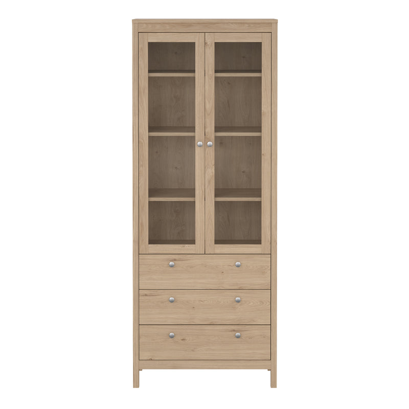 Madrid China Cabinet 2 Doors with + 3 Drawers in Jackson – Hickory Oak – image 2