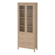 Madrid China Cabinet 2 Doors with + 3 Drawers in Jackson – Hickory Oak – image 3