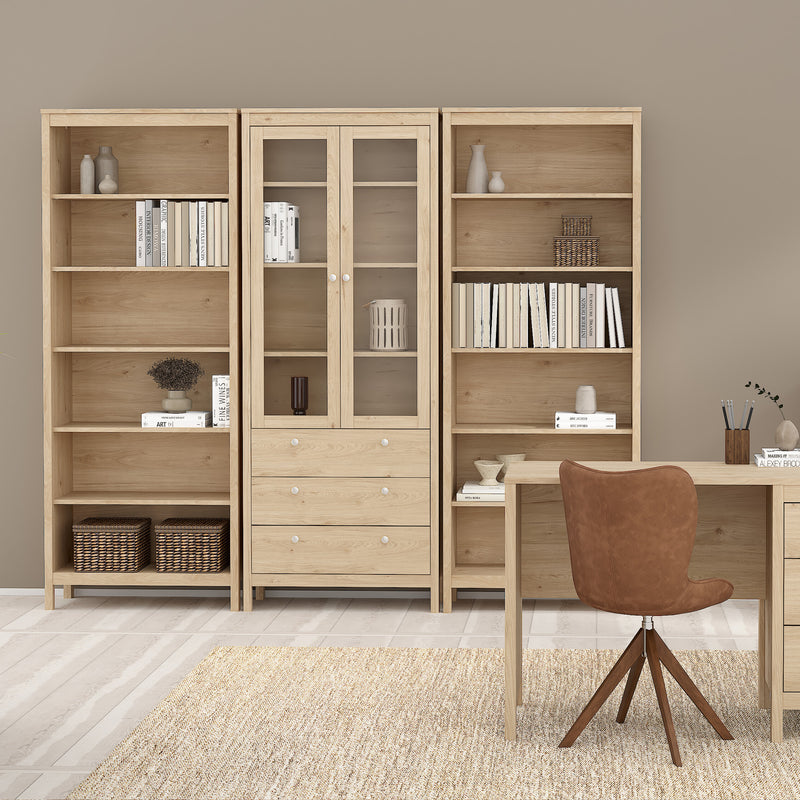 Madrid China Cabinet 2 Doors with + 3 Drawers in Jackson – Hickory Oak – image 7