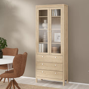 Madrid China Cabinet 2 Doors with + 3 Drawers in Jackson – Hickory Oak – image 8