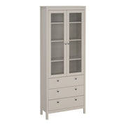 Madrid China Cabinet 2 Doors with + 3 Drawers in Jackson – Cashmere – image 1