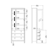 Madrid China Cabinet 2 Doors with + 3 Drawers in Jackson – Cashmere – image 10