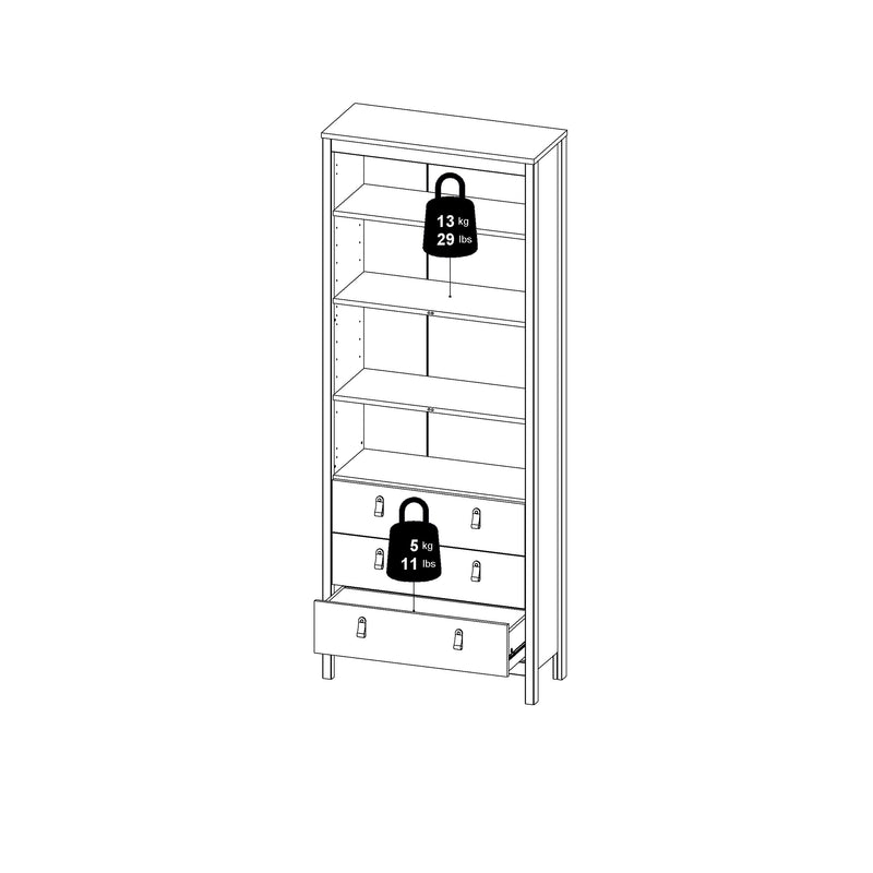 Madrid China Cabinet 2 Doors with + 3 Drawers in Jackson – Cashmere – image 11