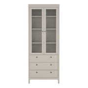 Madrid China Cabinet 2 Doors with + 3 Drawers in Jackson – Cashmere – image 2