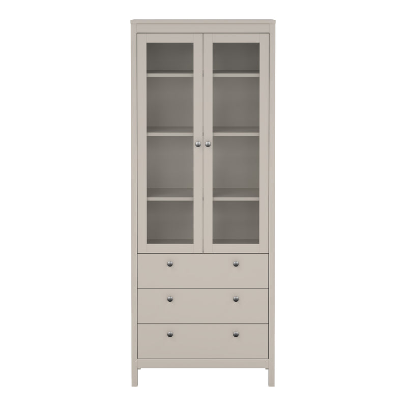 Madrid China Cabinet 2 Doors with + 3 Drawers in Jackson – Cashmere – image 2