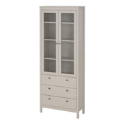 Madrid China Cabinet 2 Doors with + 3 Drawers in Jackson – Cashmere – image 3