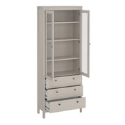 Madrid China Cabinet 2 Doors with + 3 Drawers in Jackson – Cashmere – image 5