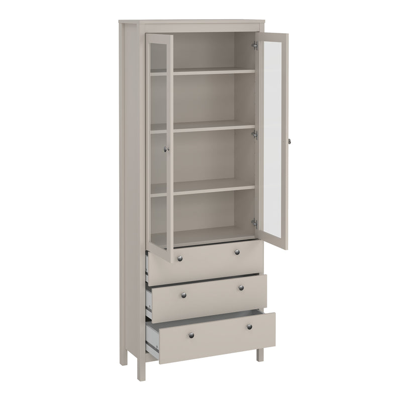 Madrid China Cabinet 2 Doors with + 3 Drawers in Jackson – Cashmere – image 5