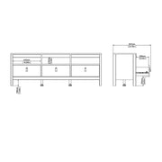 Madrid TV Unit 3 Drawers – White – image 11