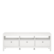 Madrid TV Unit 3 Drawers – White – image 2