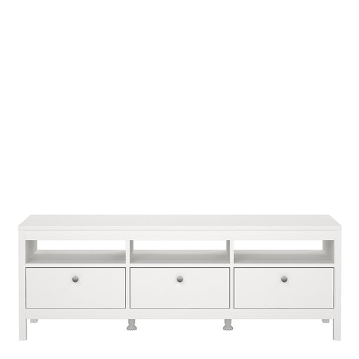 Madrid TV Unit 3 Drawers – White – image 2