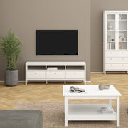 Madrid TV Unit 3 Drawers – White – image 6