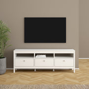 Madrid TV Unit 3 Drawers – White – image 7