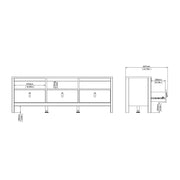 Madrid TV Unit 3 Drawers – Hickory Oak – image 11