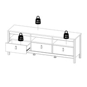 Madrid TV Unit 3 Drawers – Hickory Oak – image 12