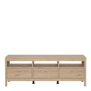 Madrid TV Unit 3 Drawers – Hickory Oak – image 2