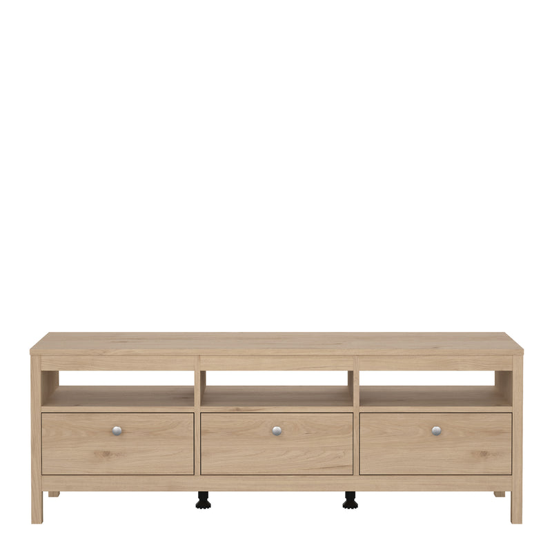Madrid TV Unit 3 Drawers – Hickory Oak – image 2