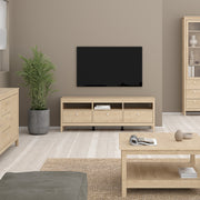 Madrid TV Unit 3 Drawers – Hickory Oak – image 6