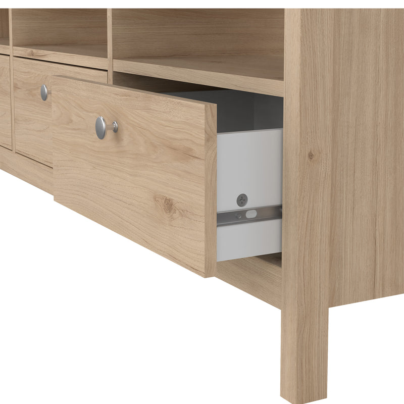 Madrid TV Unit 3 Drawers – Hickory Oak – image 9